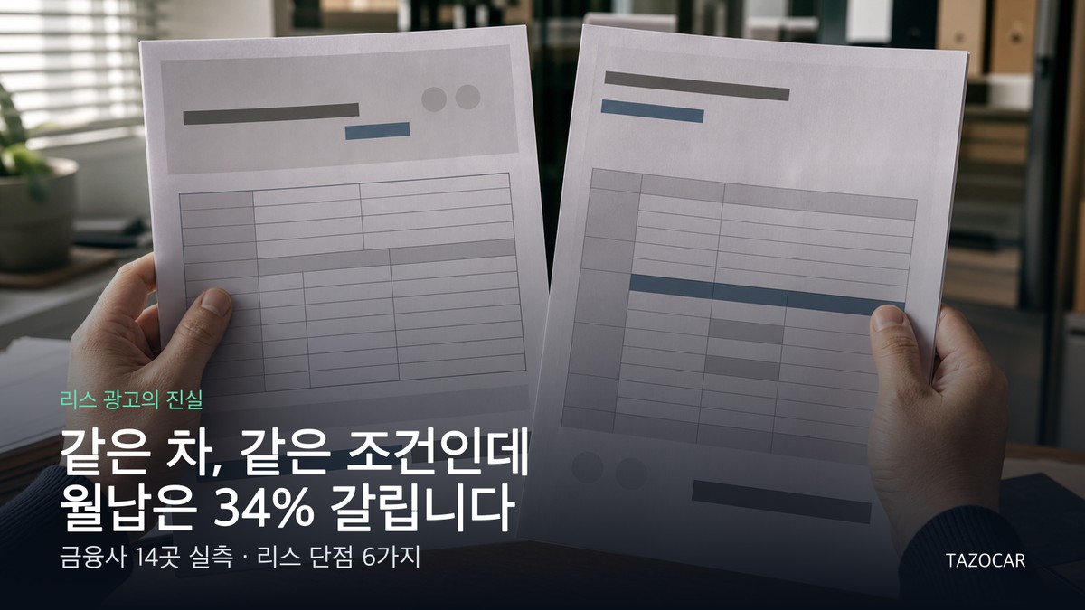 월 27만원 리스 광고의 진실 - 수입차 리스 단점 6가지를 숫자로 검증했습니다