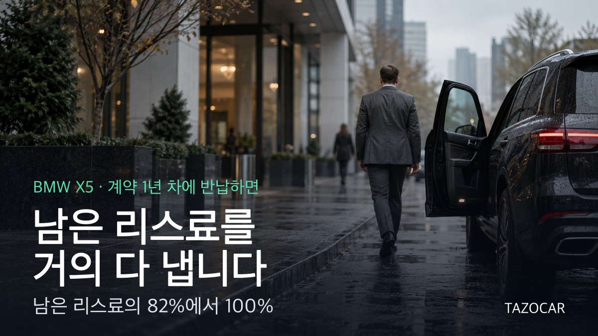 리스 중간에 그만두면 얼마? BMW X5로 계산한 반납 위약금 5,466만원, 승계는 149만원
